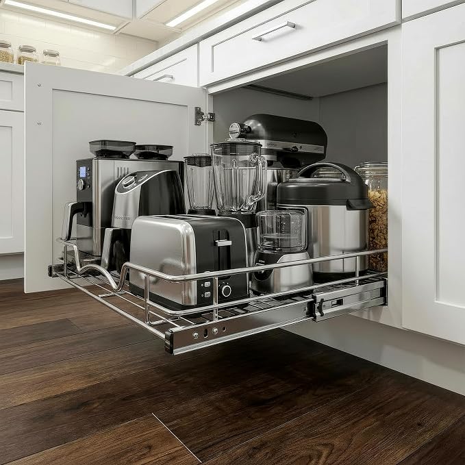HOLD N' STORAGE Pull Out Cabinet Organizer, Heavy Duty-w/Lifetime Limited - Image 2