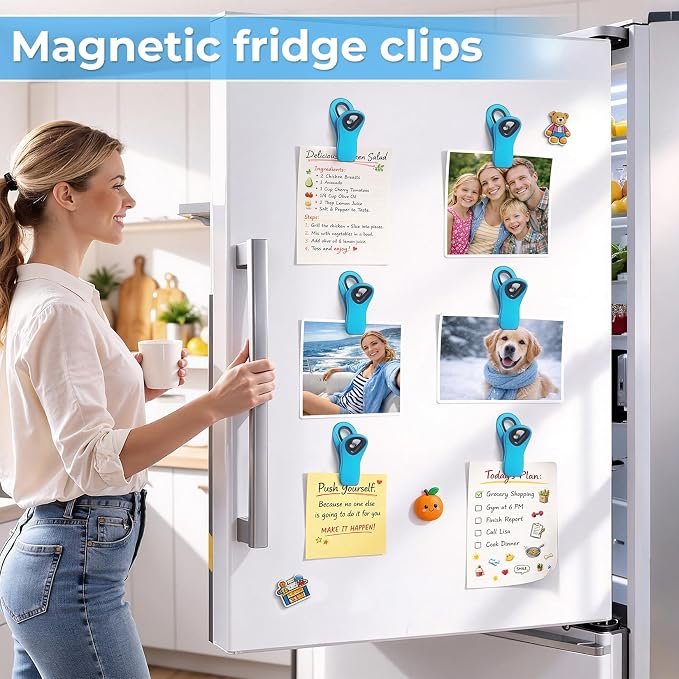 12 Pack Chip Clips, Bag Clips for Food, Magnetic Sealers for Chips And Other - Image 3