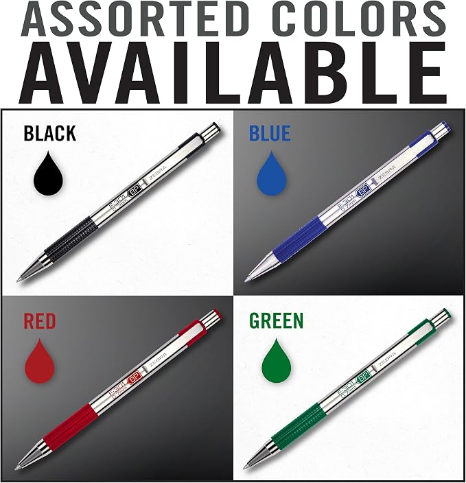Zebra Pen F-301 Ballpoint Black, Fine Point 0.7mm Pen, Easy-Glide Ink, - Image 2