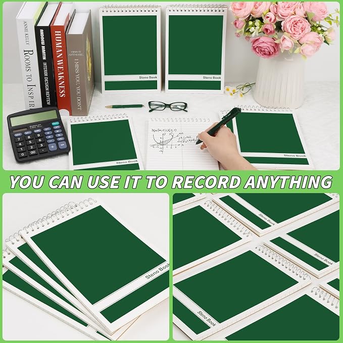 16 Pack Steno Pads 6 x 9 in Top Spiral Notebook Bulk Pack 960 Total Sheets - Image 5