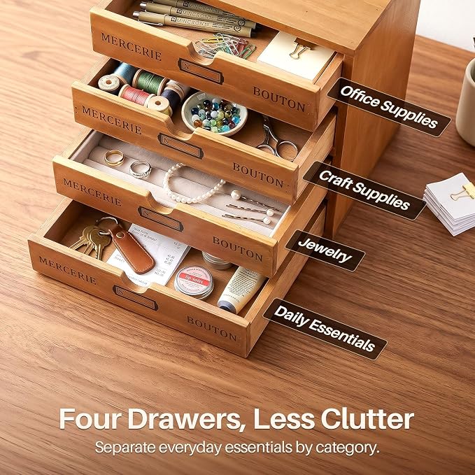 Flexzion Wood Desktop Organizer - Image 4