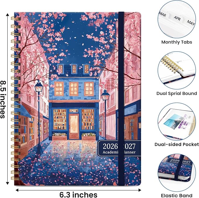 Planner 2026-2027, Hardcover Monthly and Weekly Academic Planner July 2026 - Image 4