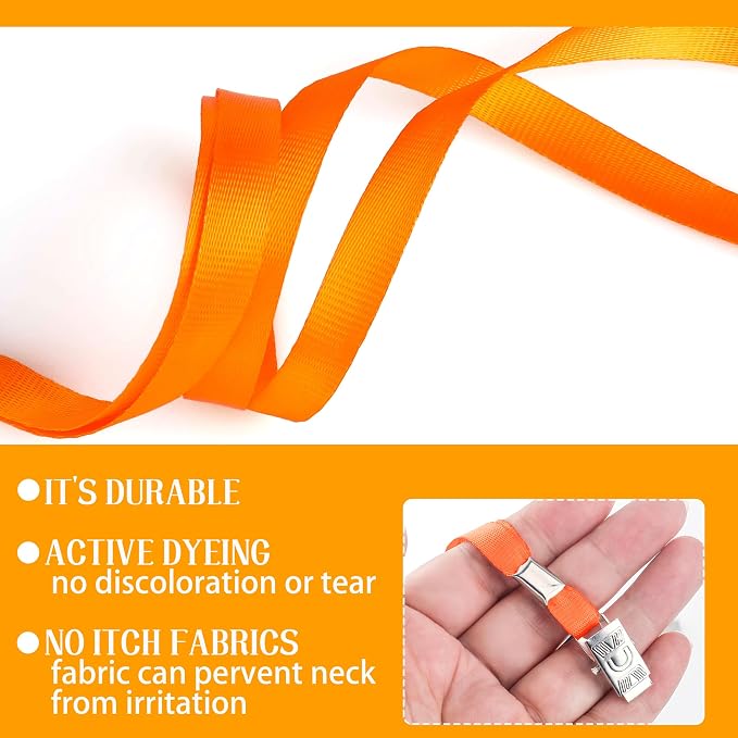 LOCONHA 100 Pack Orange lanyards Lanyards - Image 4