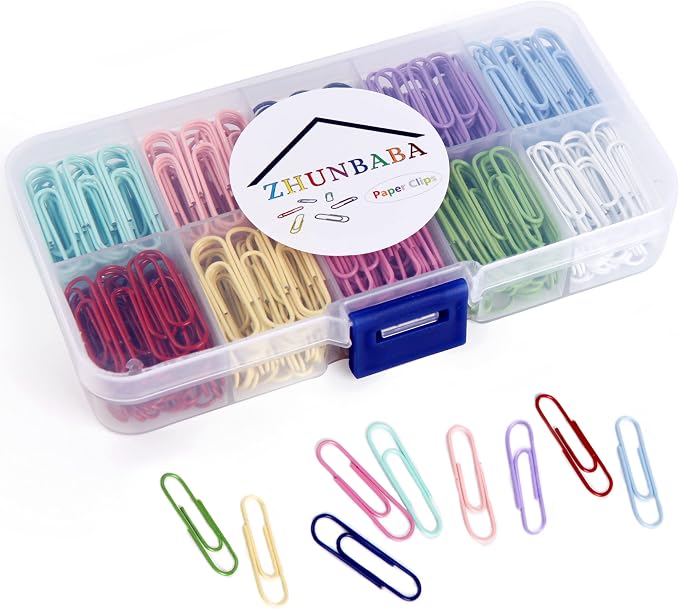 450PCS Paper Clips, 10 Assorted Medium 28mm Environmental Technology PaperClips - Image 6