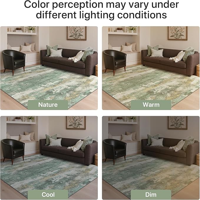 GENIMO No Crease Non Slip 8x10 Area Rugs - Image 8