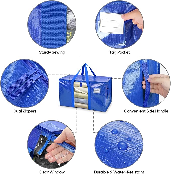 BALEINE 8-Pack Oversized Moving Bags - Image 3