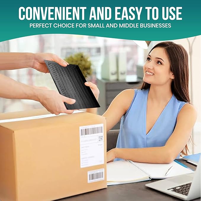 Levex - #2 8.5" x 12" [10 Pack] Black Poly Bubble Mailers, Padded Envelope Mailers, Packing Envelope & Mailing Bags for Shipping-DeskLoop Office