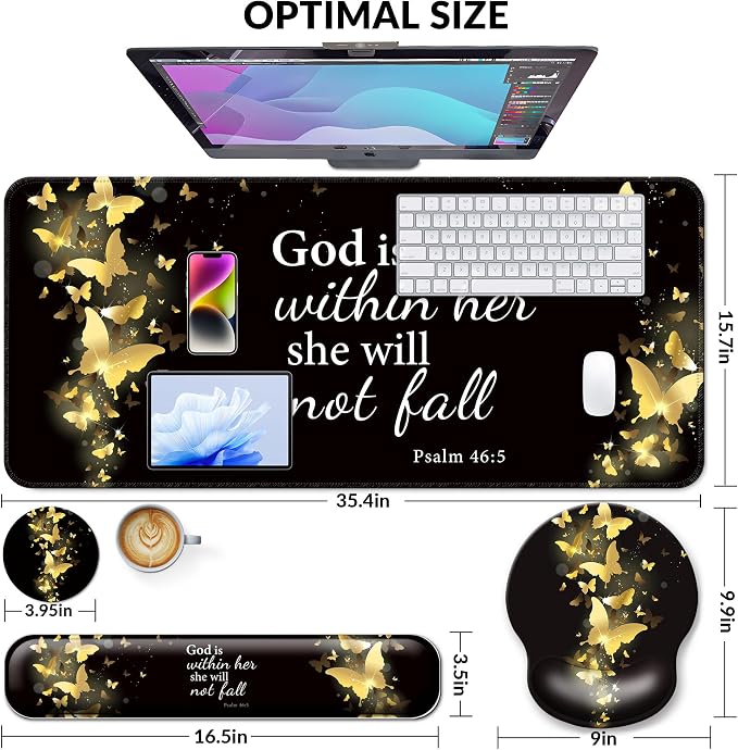 Desk Mat Set + Keyboard and Mouse Pad - Image 3