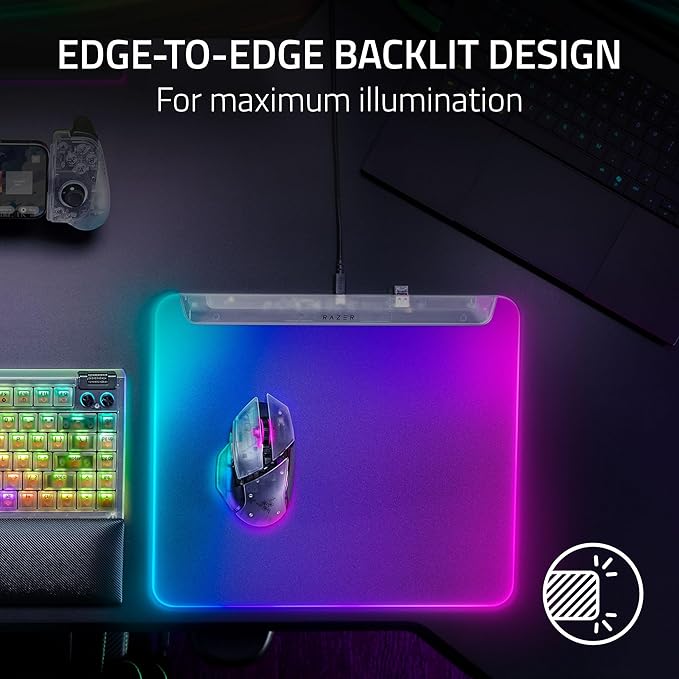 Razer Firefly V2 Pro Fully Illuminated RGB Gaming Mouse Mat: Backlit Design - Image 2