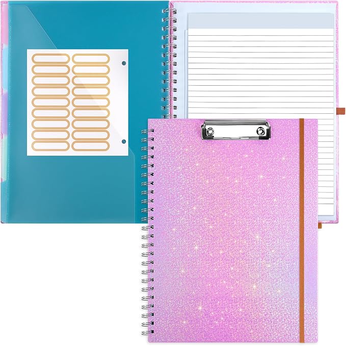 Glitter Clipboard Notebook by ORGANIZEEASYWORKSTEADY