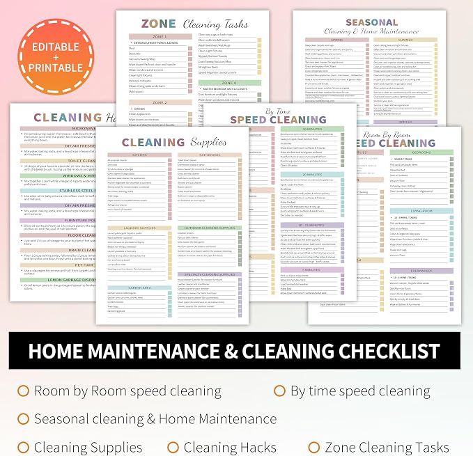 ADHD Cleaning Planner for Adults Women, Cleaning Schedule and Checklist Notebook - Image 2
