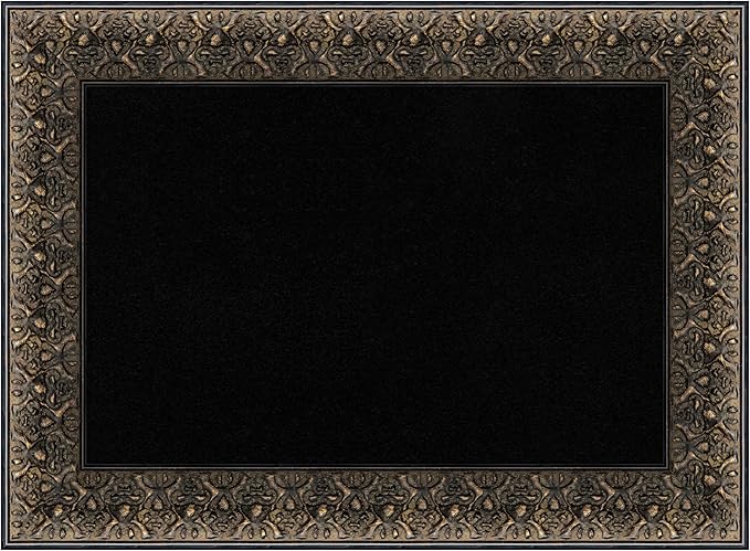 Amanti Art Black Cork Board for Wall, 17x23 Vision Board with Black Wood Frame, Small Corkboard Office Decor for Home Organization, Traditional Corkboard Pinboard to Display Items for Home-DeskLoop Office