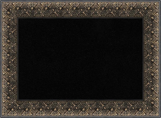 Amanti Art Black Cork Board for Wall, 17x23 Vision Board with Black Wood Frame, Small Corkboard Office Decor for Home Organization, Traditional Corkboard Pinboard to Display Items for Home-DeskLoop Office