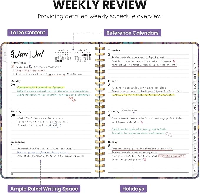 Planner 2026-2027, Monthly and Weekly Academic Planner July 2026 - Image 3