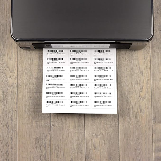 KKBESTPACK 30 Up Shipping Address Labels – 1” x 2-5/8” Self-Adhesive Barcode - Image 2
