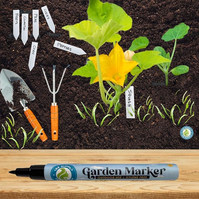 2 Pack Garden Marker Pen Permanent Markers Black - Image 6