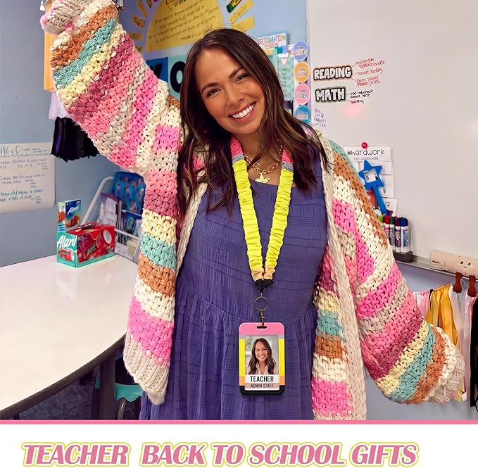 Gilprop 1 Pcs Scrunchie Teacher Lanyards - Image 6