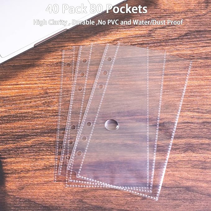 40 Pack 80 Pockets Budget Sheet Protector Sleeves - Image 7