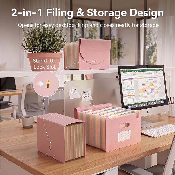 ThinkTex Accordion File Organizer, 26 Pockets Expanding File Folders, Monthly - Image 5