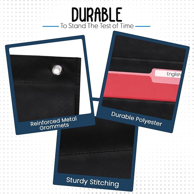 Essex Wares - 2 Pocket File Pocket Chart, and More - Wall Folder Organizer - - Image 3