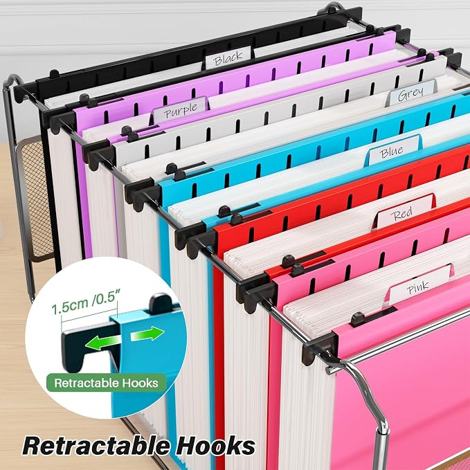 Ansook Hanging File Folder Letter Size Extra Capacity, Heavy Duty 2" Expansion - Image 5