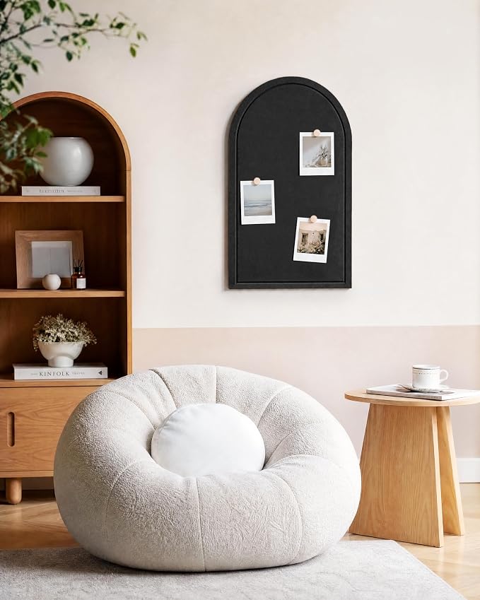 Large Arched Felt Bulletin Board 24"x16", 1/2" Thick Foldable Pin Board - Image 6