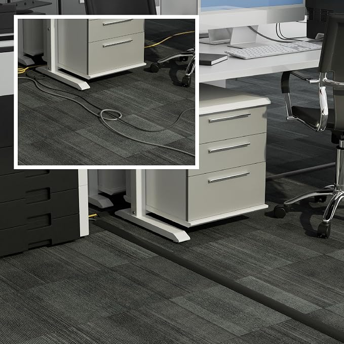 D-Line 30ft Floor Cord Cover, Floor Cable Protector, Extension Cord Cover - Image 4