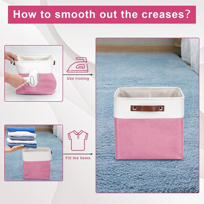 Bagnizer Collapsible Fabric Storage Cubes 11x11 Cube Storage Bins, 4 Pack - Image 5