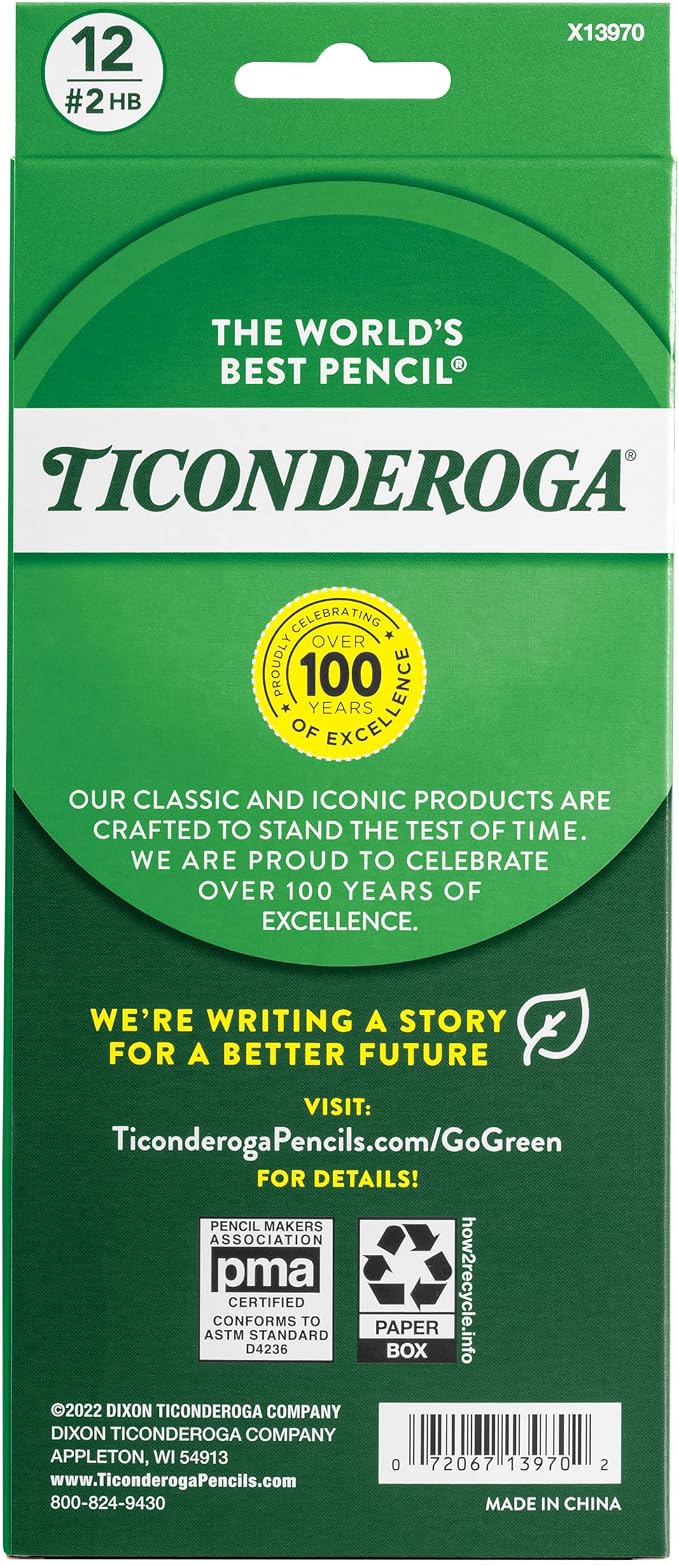 Ticonderoga Noir Wood-Cased Pencils, Pre-Sharpened, #2 HB, Holographic - Image 2