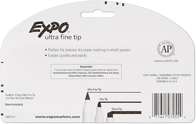 EXPO Low-Odor Dry Erase Markers, Ultra-Fine Tip - Image 2