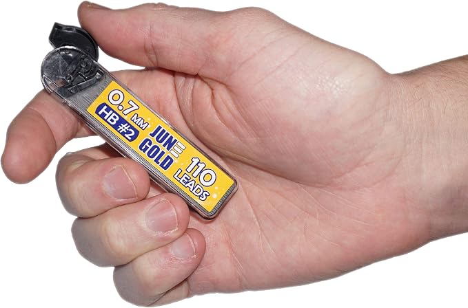 June Gold 440 Pieces, 0.7 mm HB #2 Lead Refills, 110 Pieces Per Dispenser - Image 2
