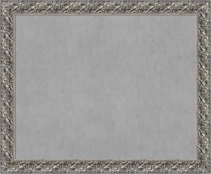 Amanti Art Silver Framed Magnetic Board 38x46 X-Large Vision Board by AmantiArt