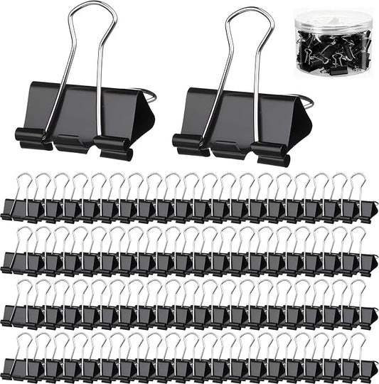 360 PCS Binder Clips Small – Mini Black Metal Paper Clamps, 0.6in/15mm Binder by Unknown