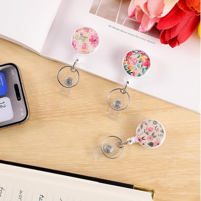 BESARME 3 Pack Badge Reels Retractable Badge Clip - Image 3