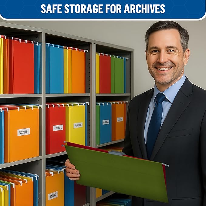 100 Pack Hanging File Folders Legal Size 8.5x14 - Image 6