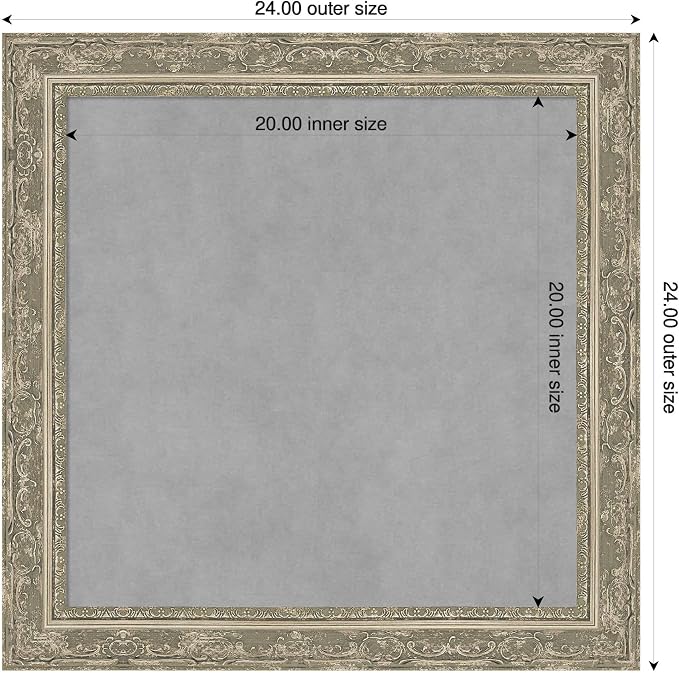 Amanti Art Silver Framed Magnetic Board 24x24 Medium Vision Board - Image 2