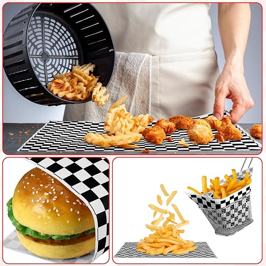 Geosar 200 Pcs Gingham Party Supply Disposable Paper Food Tray Bulk Disposable - Image 4
