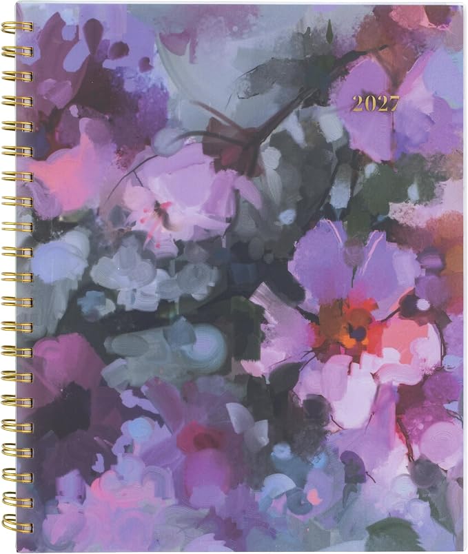 Mead Cambridge 2027 Planner, Weekly & Monthly, 8.5" x 11", Blush Blossom by Mead