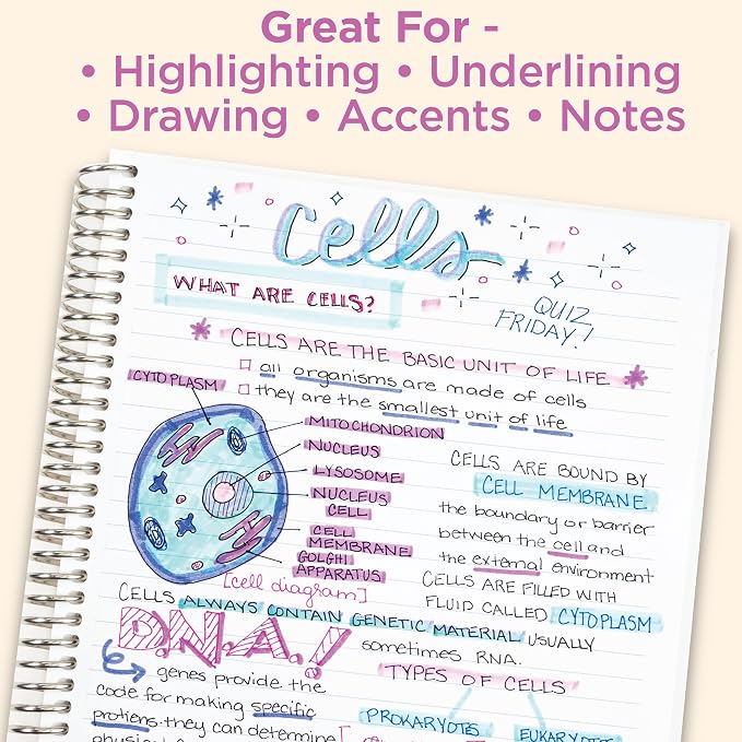 Zebra Pen Mildliner Dual-Tip Highlighter Set, Broad and Fine Tips, No Bleed - Image 7