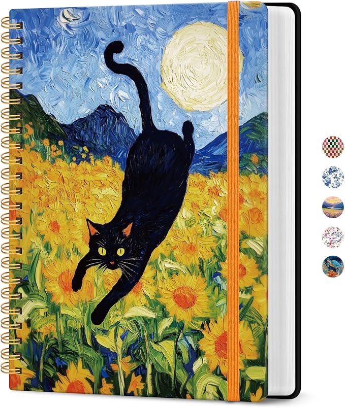 Lined Spiral Notebook Journal for Work, 300 Pages Thick B5 College Ruled by Taja