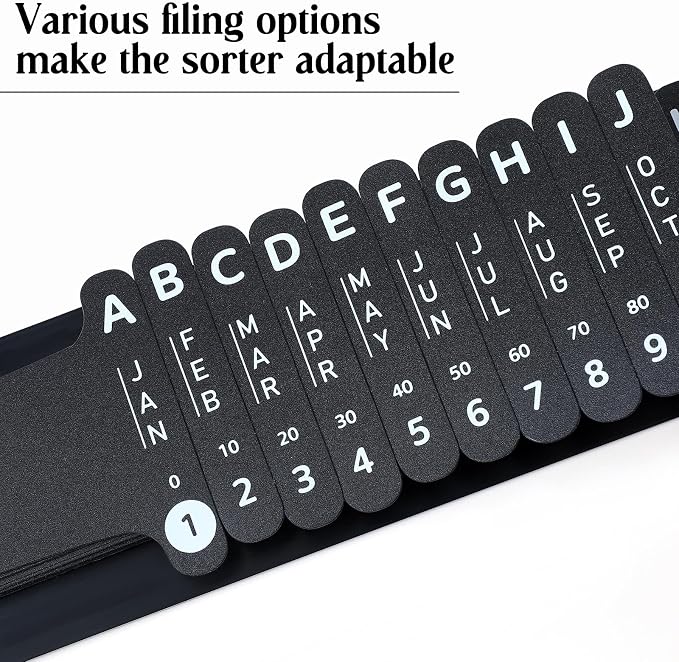 PerKoop Plastic All Purpose Document Sorter Alphabetical File Organizer Compact - Image 6