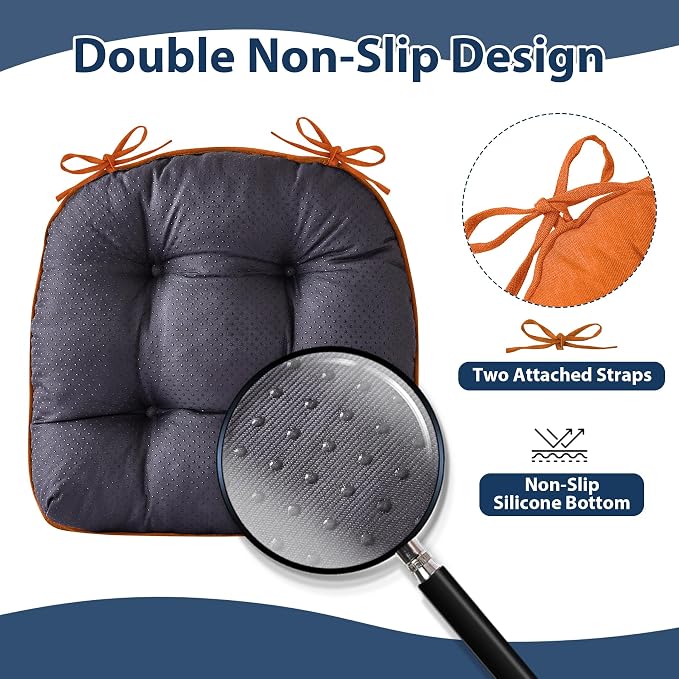 IASEAHK Chair Cushions for Dining Chairs, Seat Cushions for Kitchen Chairs - Image 4