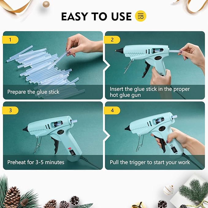 Magicfly Hot Glue Gun Sticks, Huge Pack of 800, 6 lbs, 4 Inch Long and 0.27 Inch Diameter Mini Hot Melt Glue Sticks, Compatible with Most Glue Guns, for DIY Craft Projects and Sealing-DeskLoop Office