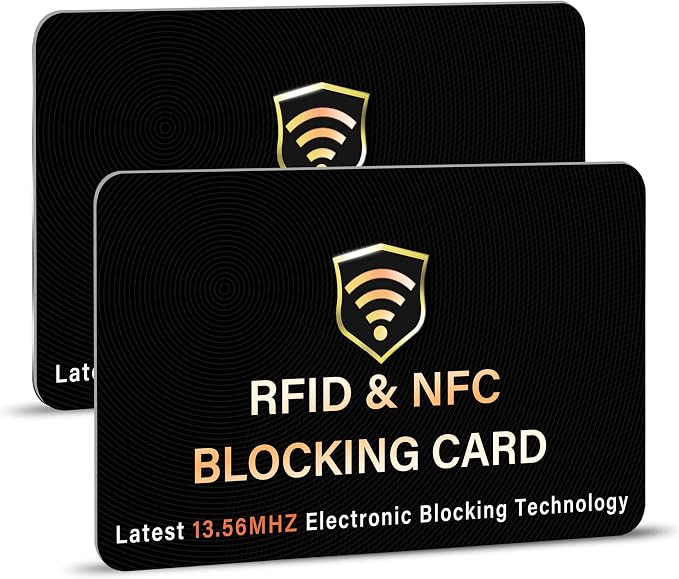 SaiTech IT 2 Pack RFID Blocking Card, One Card Protects Entire Wallet Purse by SaiTechIT