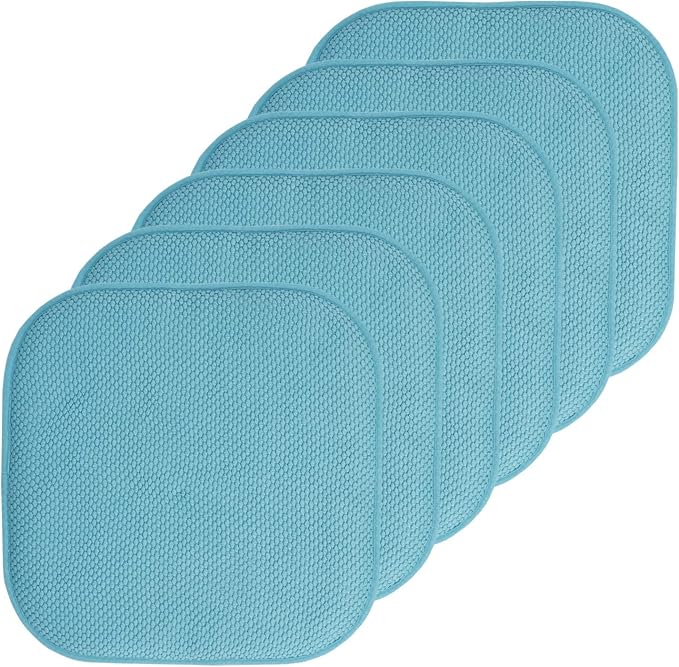 Sweet Home Collection Chair Cushion Memory Foam Pads Honeycomb Pattern Slip Non by SweetHomeCollection