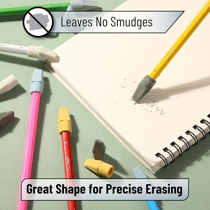 Mr. Pen- Pencil Erasers Toppers, 120 Pack, Latex Free, No Smudge | Mr Pen - Image 5