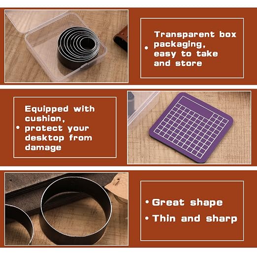 8 Pcs Leather Circle Cutter Tool Set, Leather Punch Tool, High Carbon Steel - Image 4