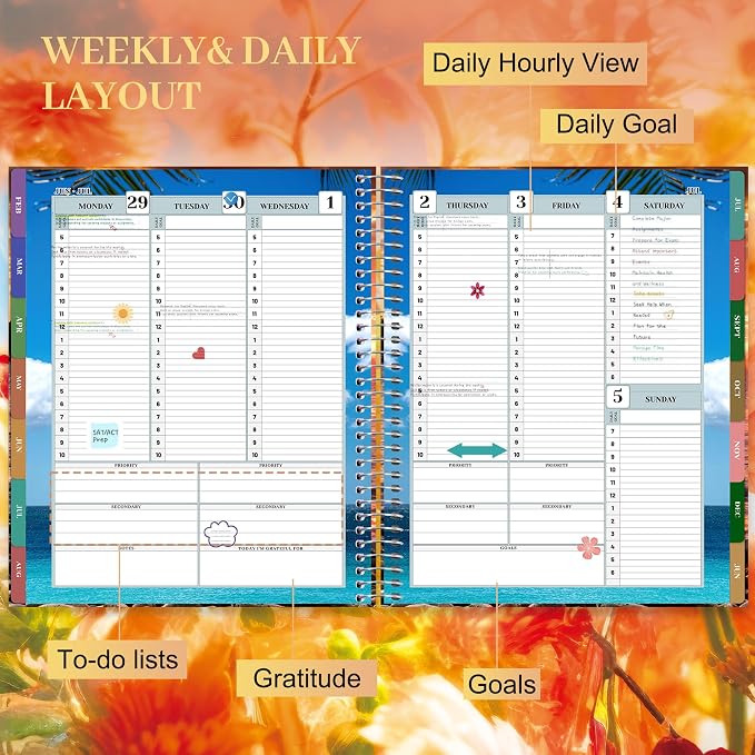 CAGIE Planner 2026-2027 18 Month July 2026-Dec 2027 Hourly Daily Calendar - Image 5