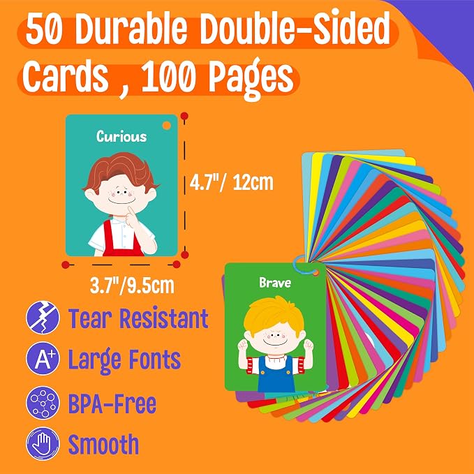 Emotions Flashcards, 50 Different Feelings - Image 2