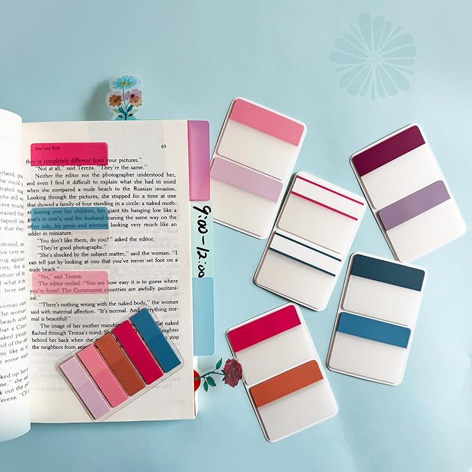 ELII 500 PCS Sticky Index Tabs 2 Inch Colorful Sticky Tabs for Notebooks, Page Markers Tabs for Binders-DeskLoop Office